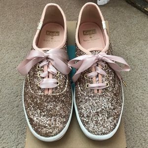 Rose Gold Glitter Kate Spade Keds ♠️ ✨